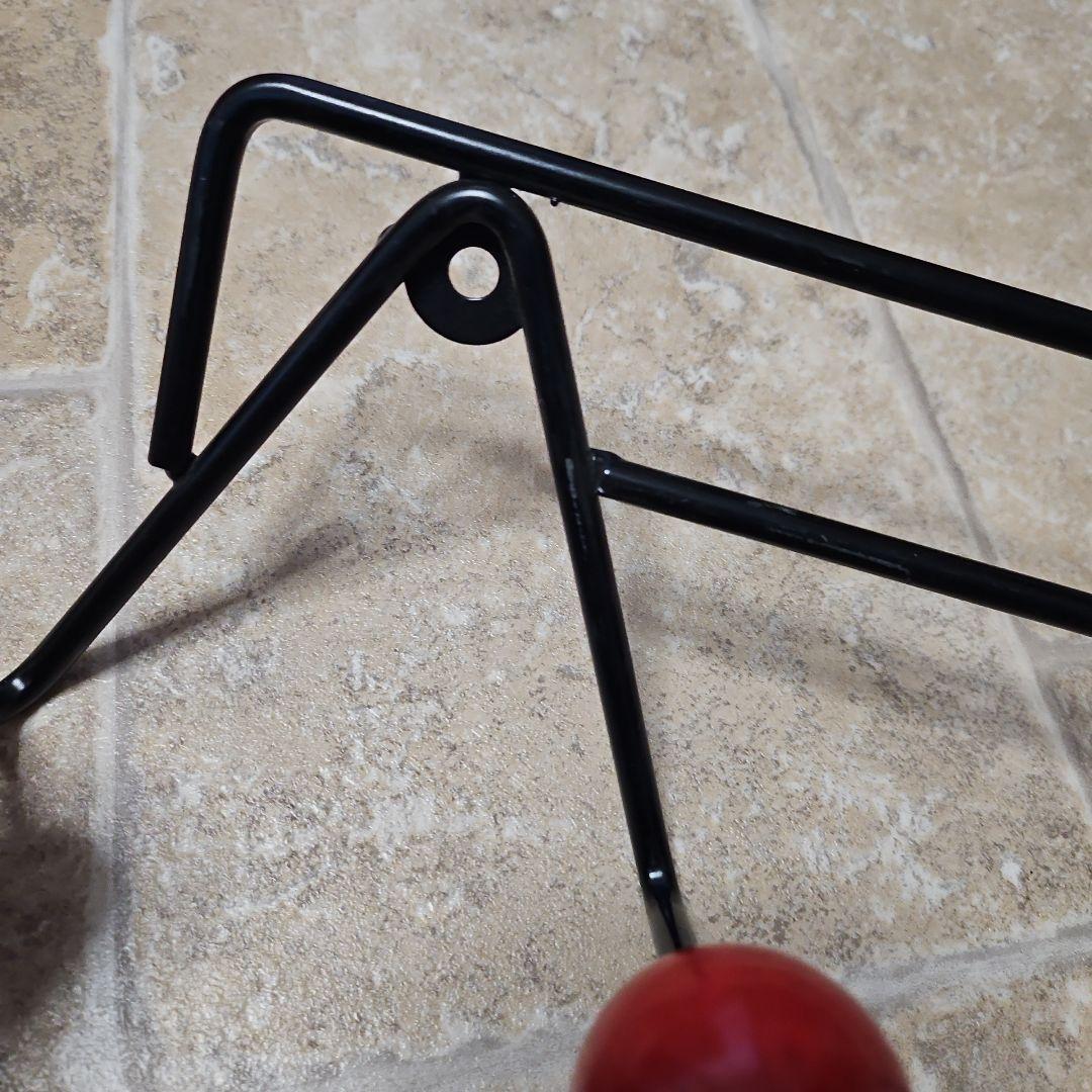 希少 1960S ヴィンテージ コートラック ウォールフック アトミック 赤