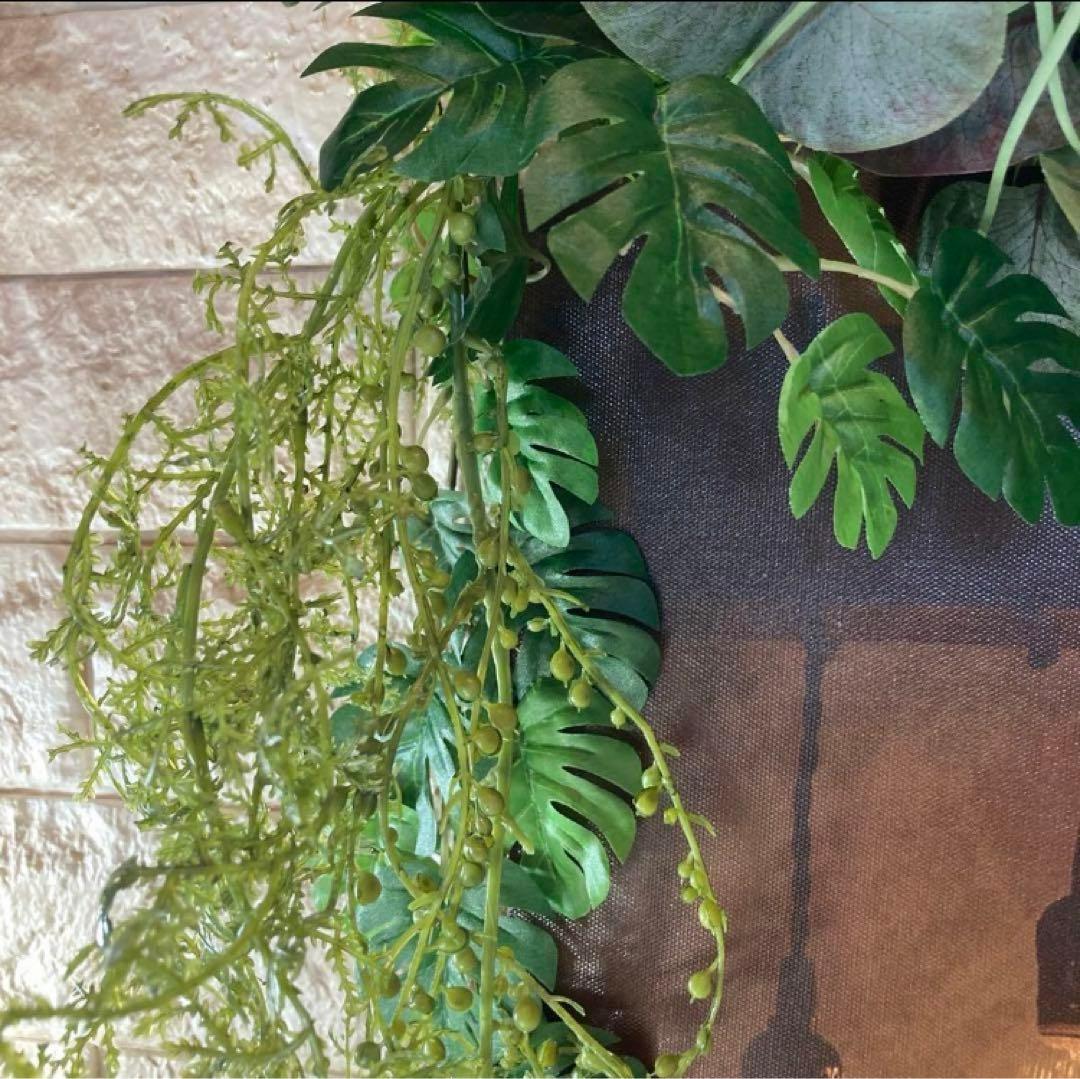 光触媒、人工観葉植物、ウォールグリーン　フェイクグリーン　壁掛け　絵画セット60