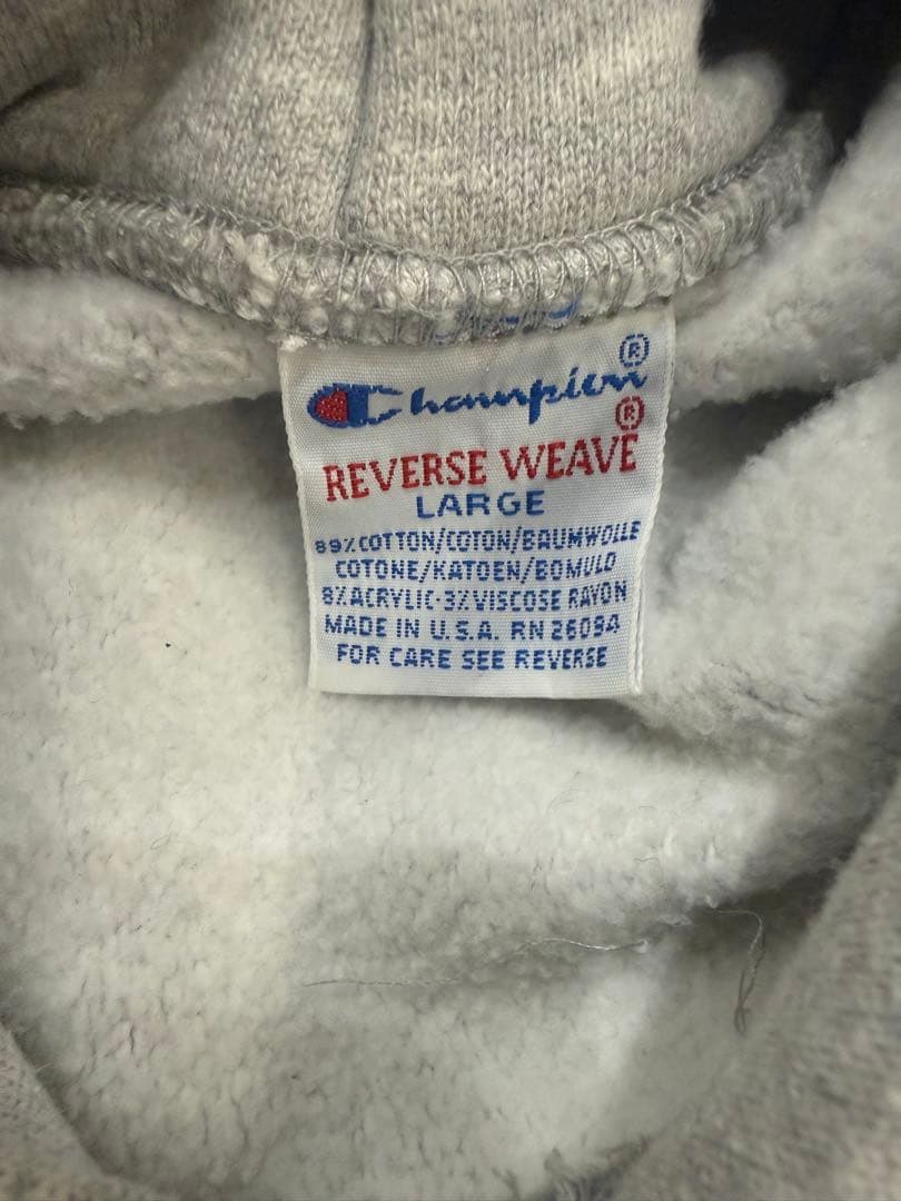 ラ*ー様 良品90s 両面championリバースフーディーL