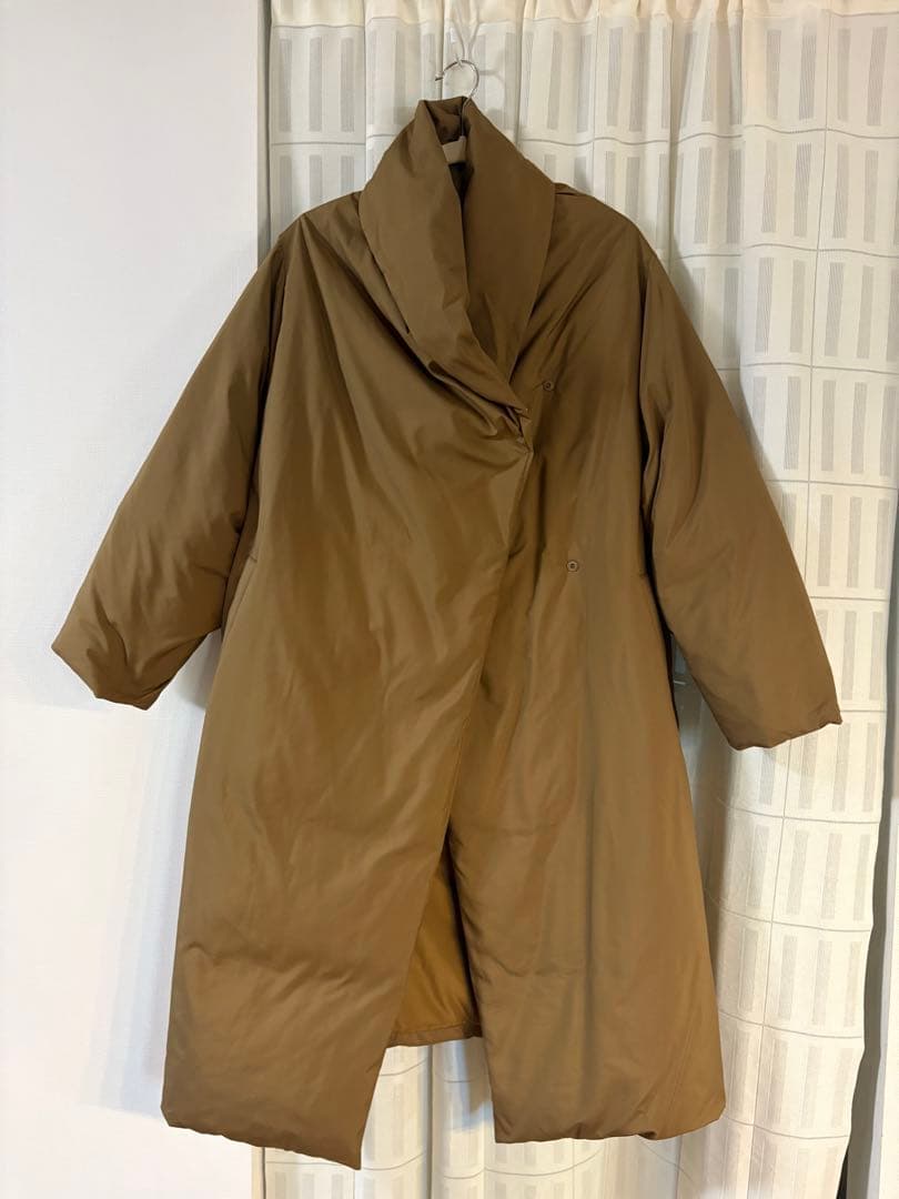 ミズイロインド　ダウン　ドレープコート