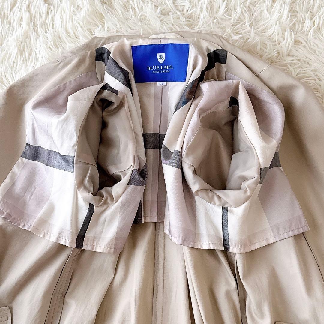 ブルーレーベルクレストブリッジ✨トレンチコート ガウンコート ベルト ベージュ