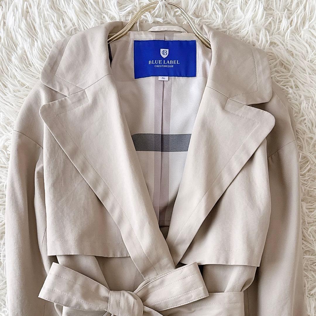 ブルーレーベルクレストブリッジ✨トレンチコート ガウンコート ベルト ベージュ