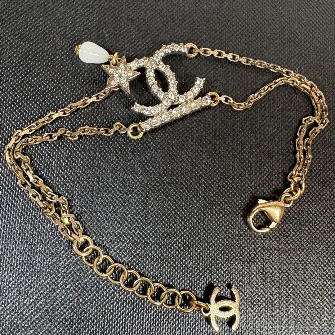 CHANEL シャネル　ブレスレット 星 ココマーク ラインストーン ゴールド