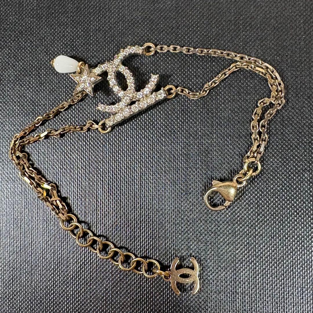 CHANEL シャネル　ブレスレット 星 ココマーク ラインストーン ゴールド