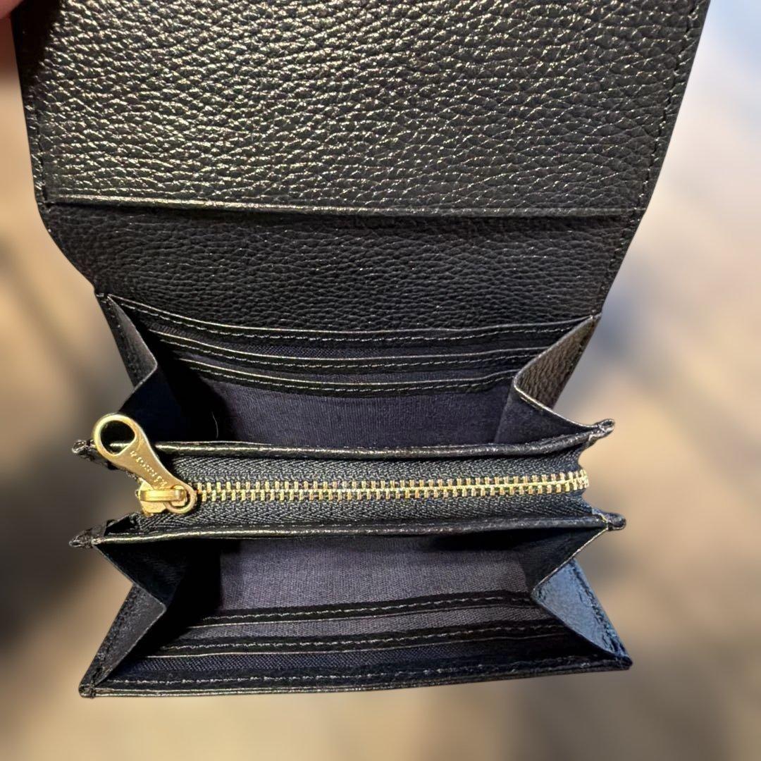 【美品】Kissora 本革　ソリド KISP-002 ミニ財布 日本製 レザー