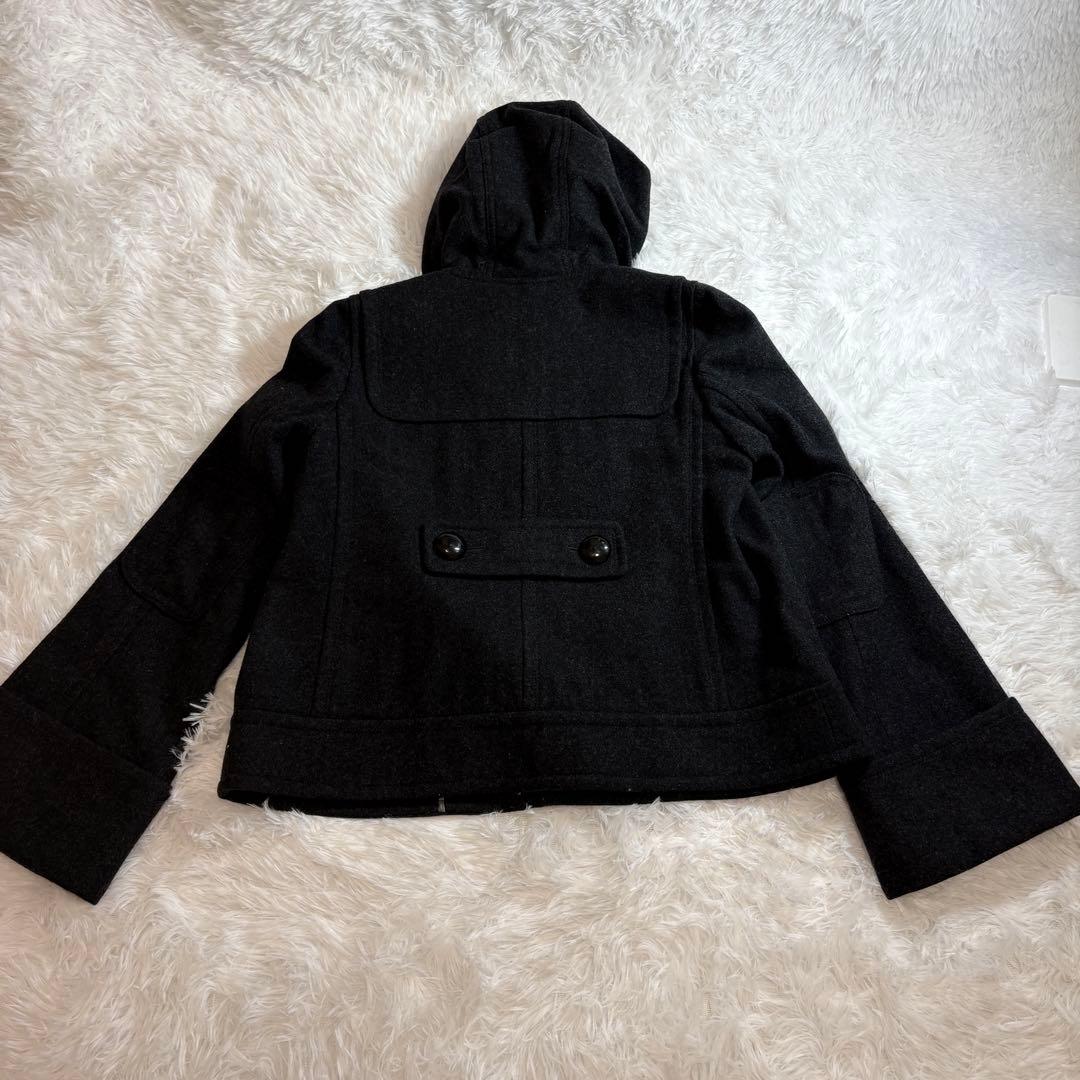 ☆美品☆バーバリーブルーレーベル ダッフルコート ショート丈 チャコールグレー