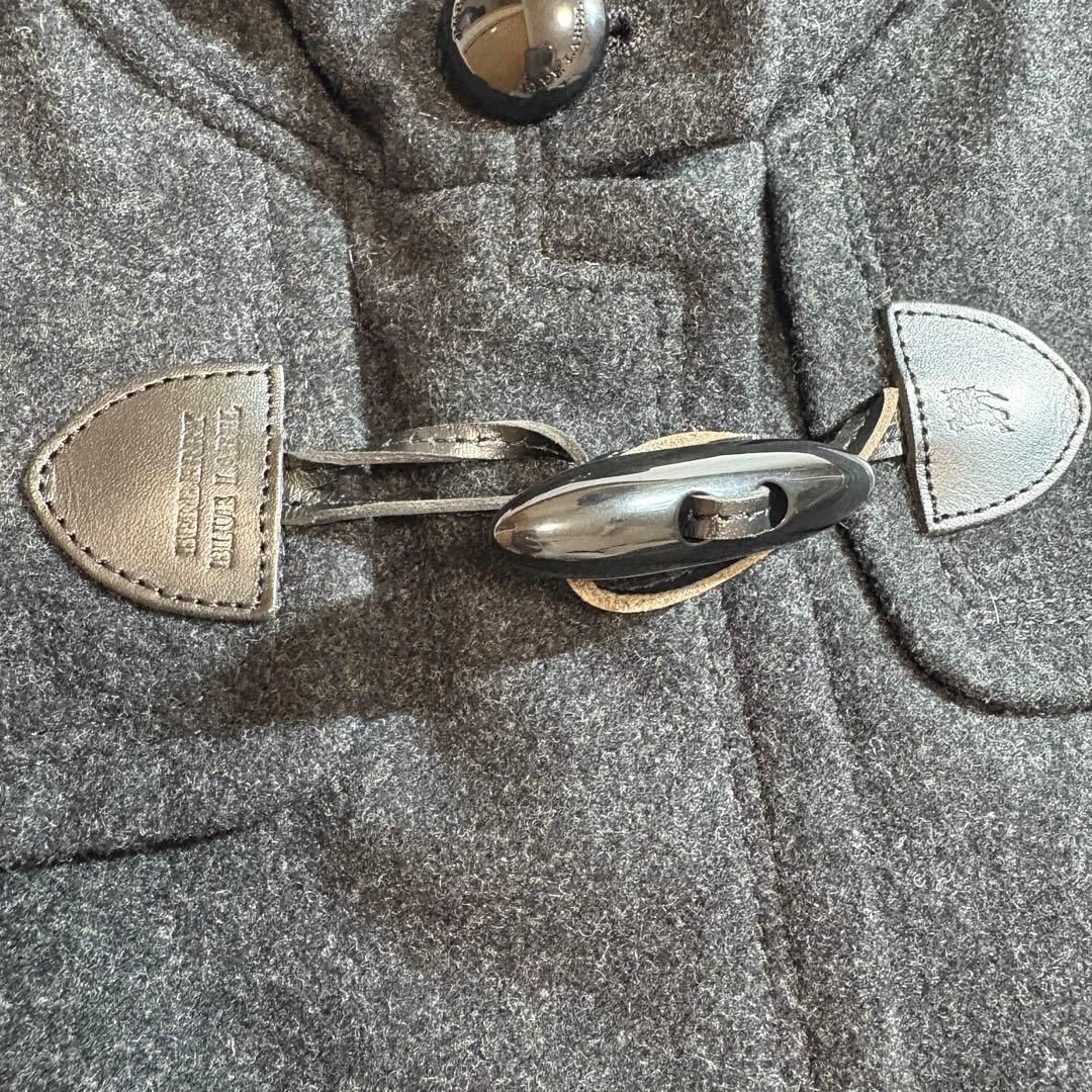 ☆美品☆バーバリーブルーレーベル ダッフルコート ショート丈 チャコールグレー