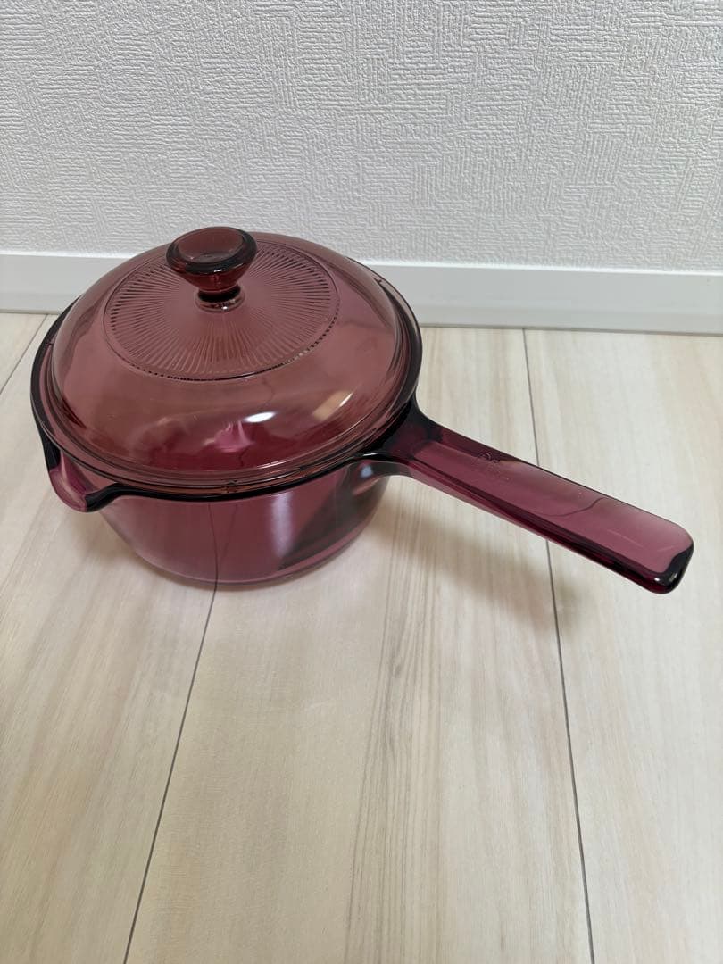 VISION ビジョン 昭和レトロ パイレックス USA　ガラス製　耐熱 片手鍋