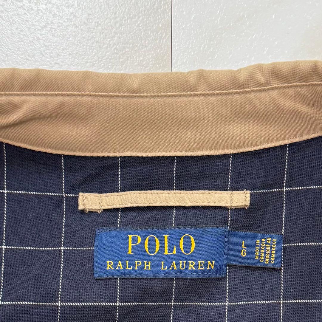 極美品✨ポロ ラルフローレン スイングトップ 黒ポニー刺繍 ベージュ L