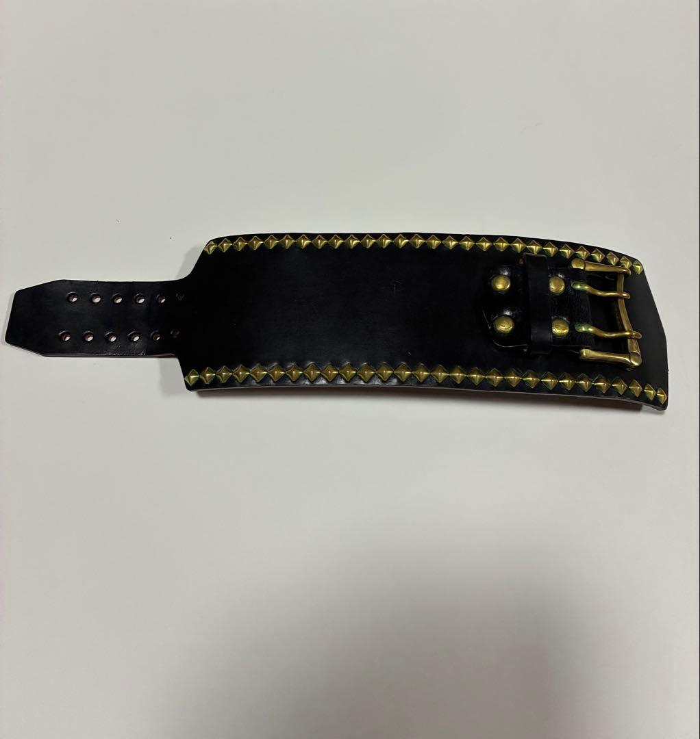 1piu1uguale3×WOLF'S HEAD レザースタッズ ブレスレット