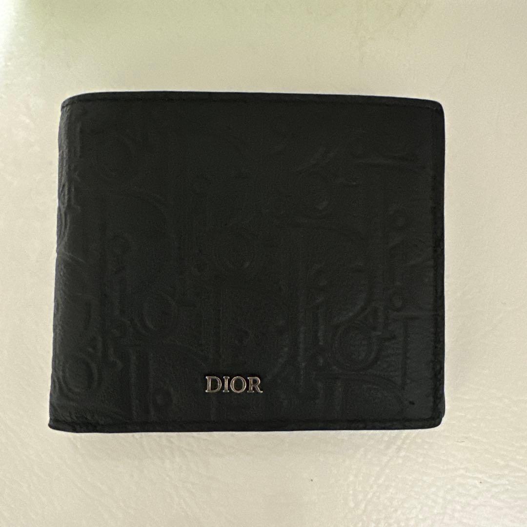 Dior ブラック 二つ折り財布箱付き