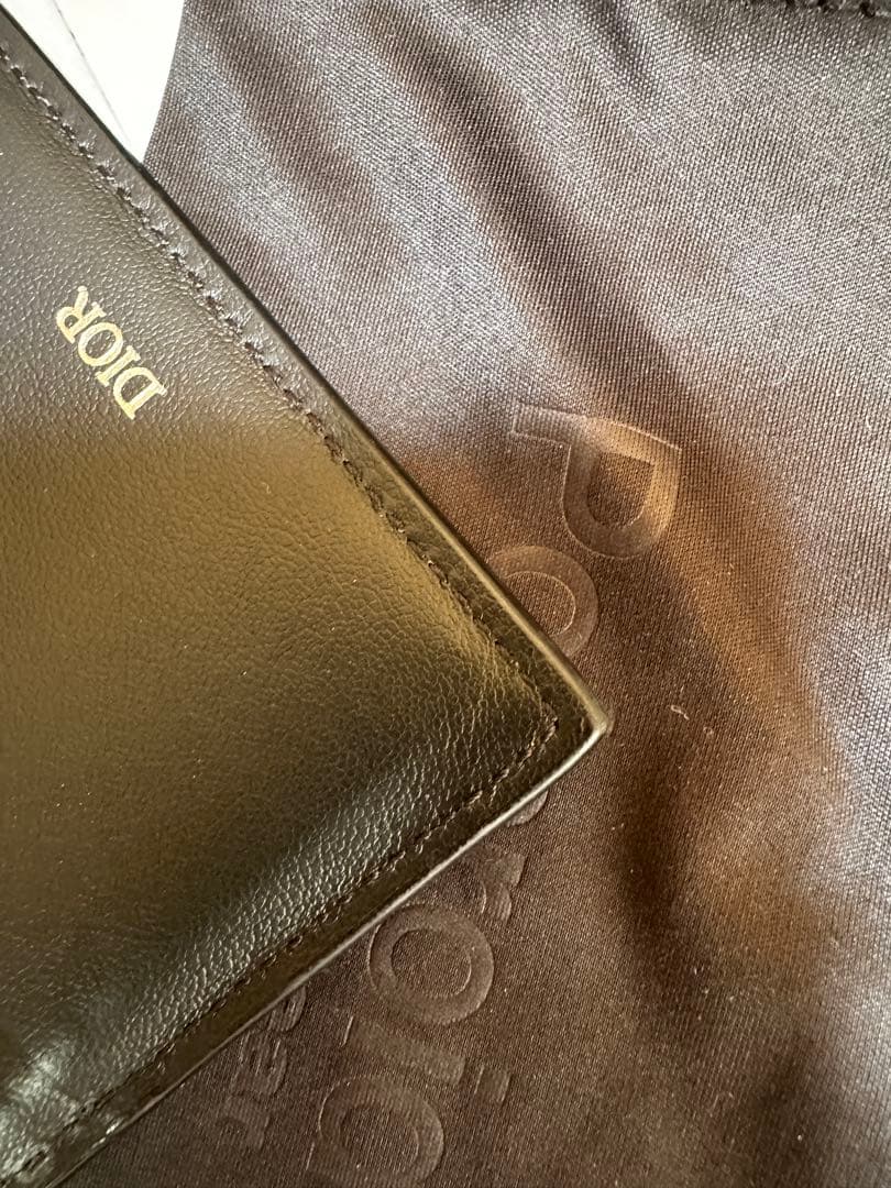 Dior ブラック 二つ折り財布箱付き
