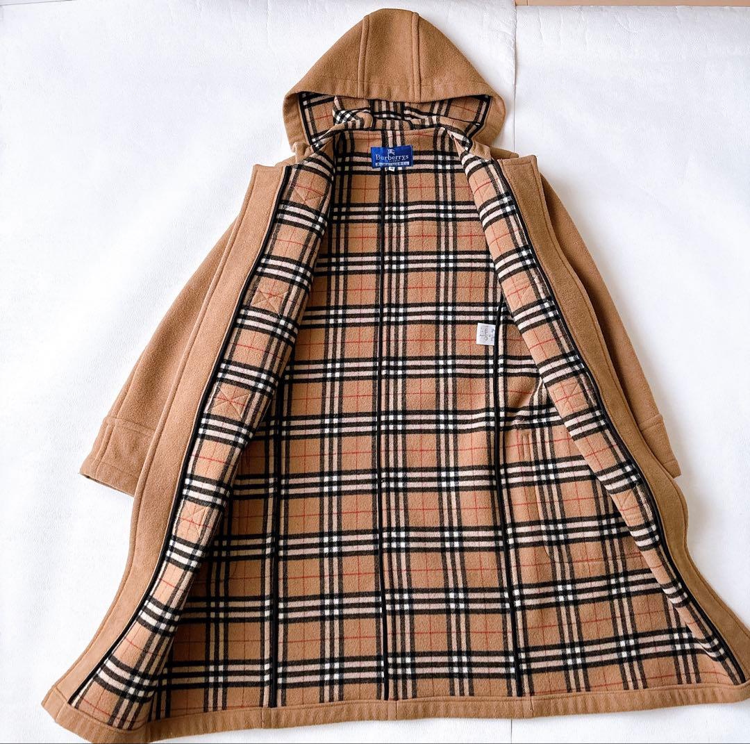 【美品】バーバリーズ オブ ブルーレーベル　ダッフルコート　ノバチェック　ロング