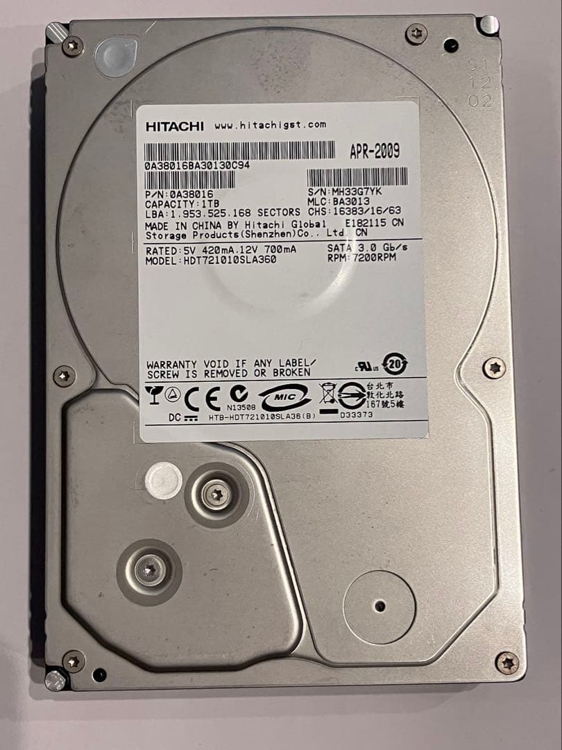 HDD 16個セット（データ初期化済み）