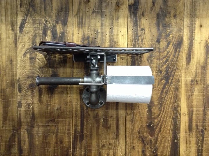 cream.70  ガス管 ダブル ペーパーホルダー アシストバー仕様