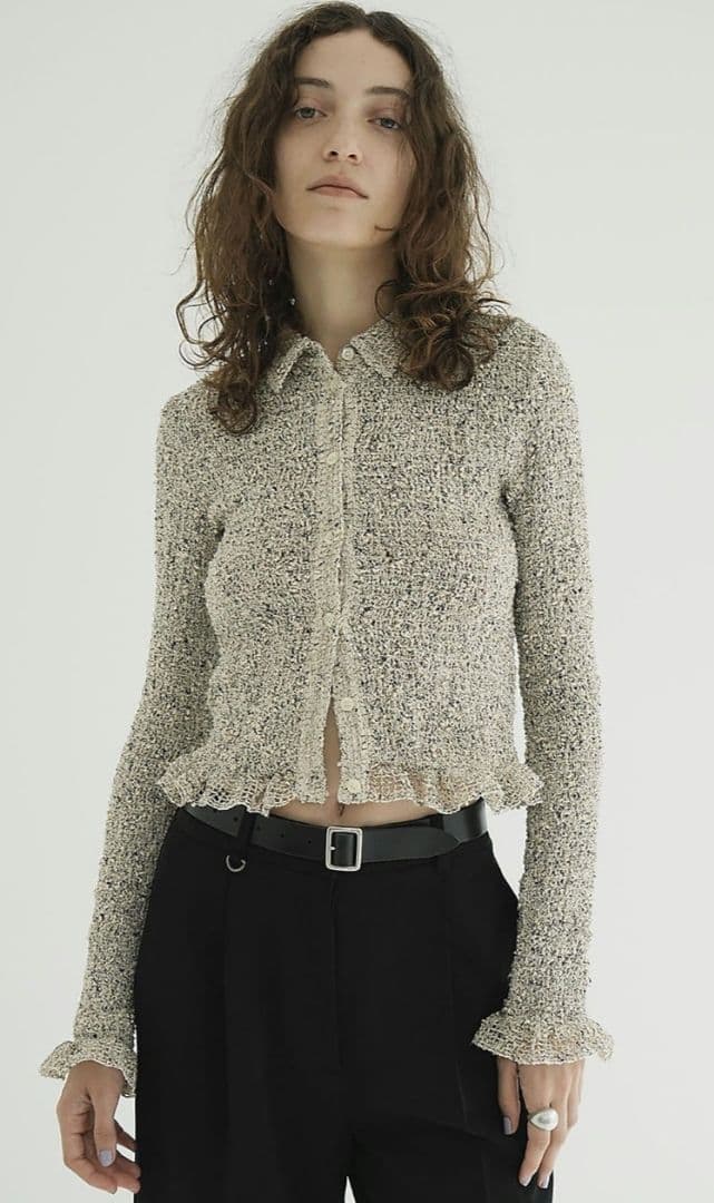 【美品】CLANE 長袖ニットシャツ