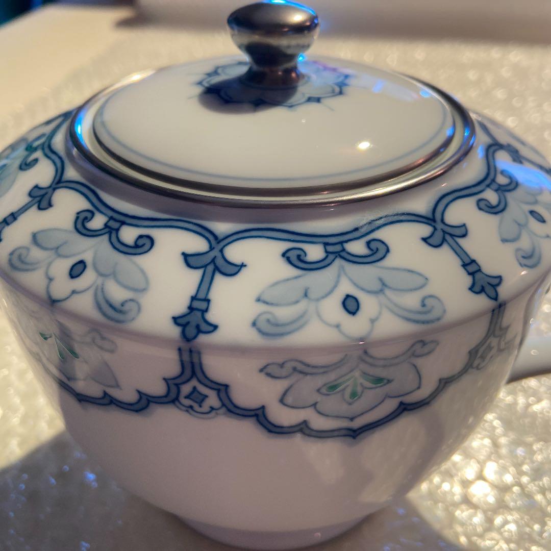 大倉陶園　呉須正倉院　ポット（大）