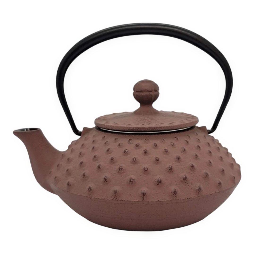 新品✨岩鋳 Iwachu急須平アラレこげ茶0.35L 釜敷サクラ大南部鉄器人気