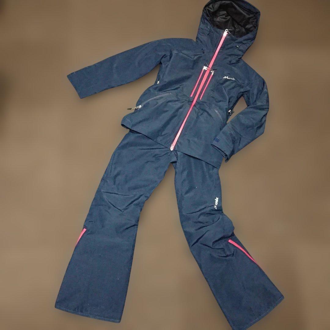 送料無料【PHENIX】ネイビースキーウェア上下まとめ M/L