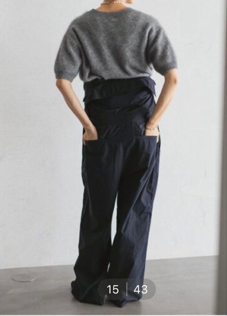 イエナ　ダンプツイル　ジャンプスーツ ネイビー サイズ36