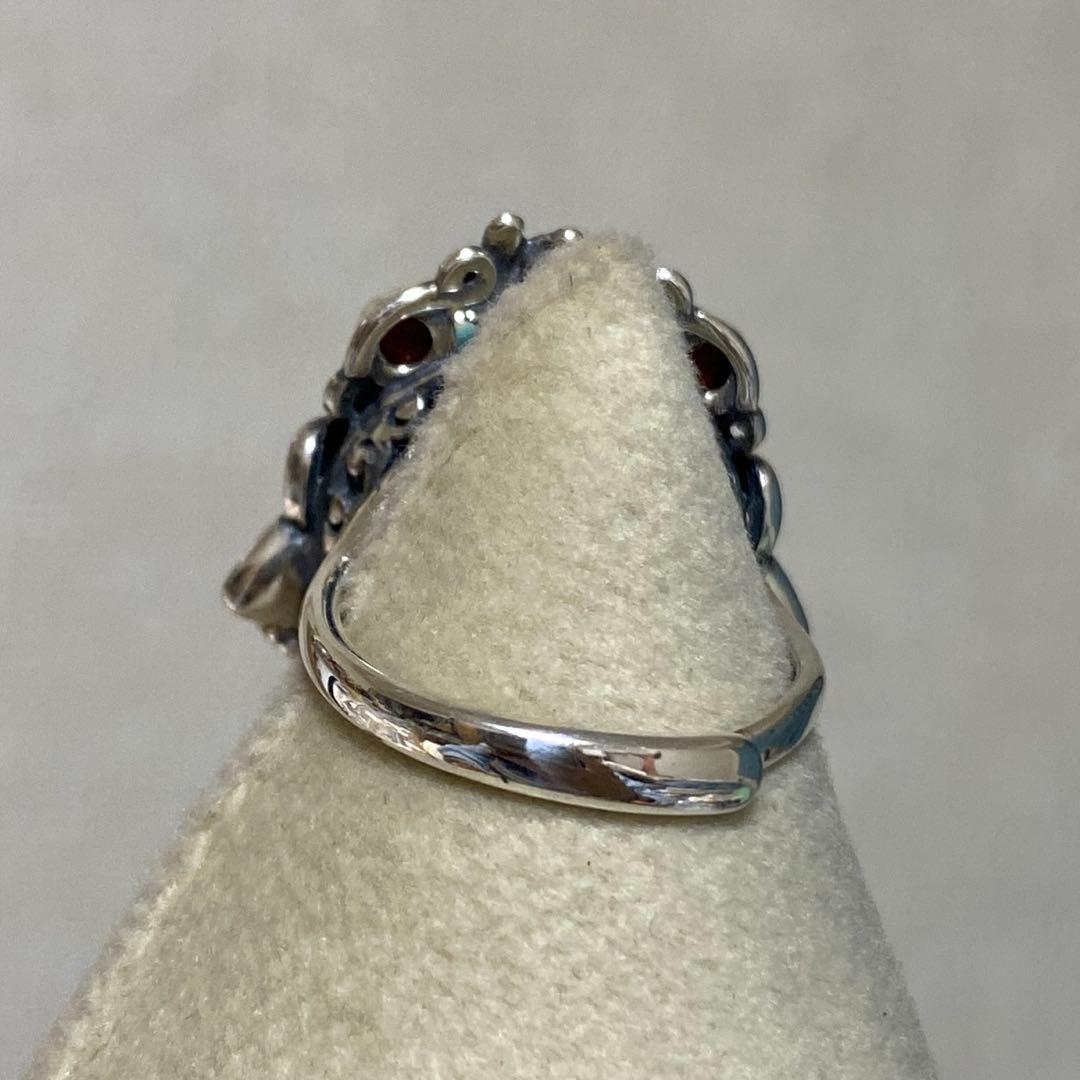 天然石リング　高品質クリソコラ　青　ナンホーンメノウ　SV925刻印