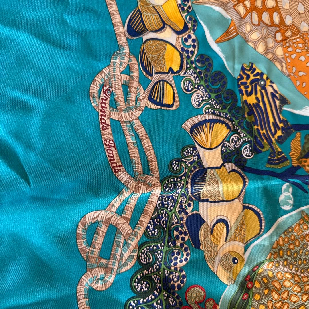 エルメス　シルク100%スカーフ　90cm