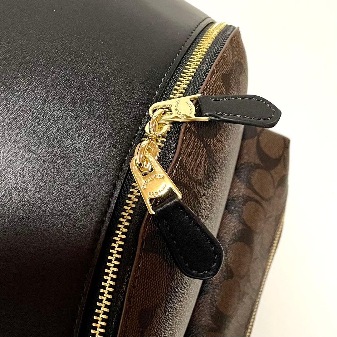 新品　COACH リュック　ブラウン　　シグネチャー柄 F58314