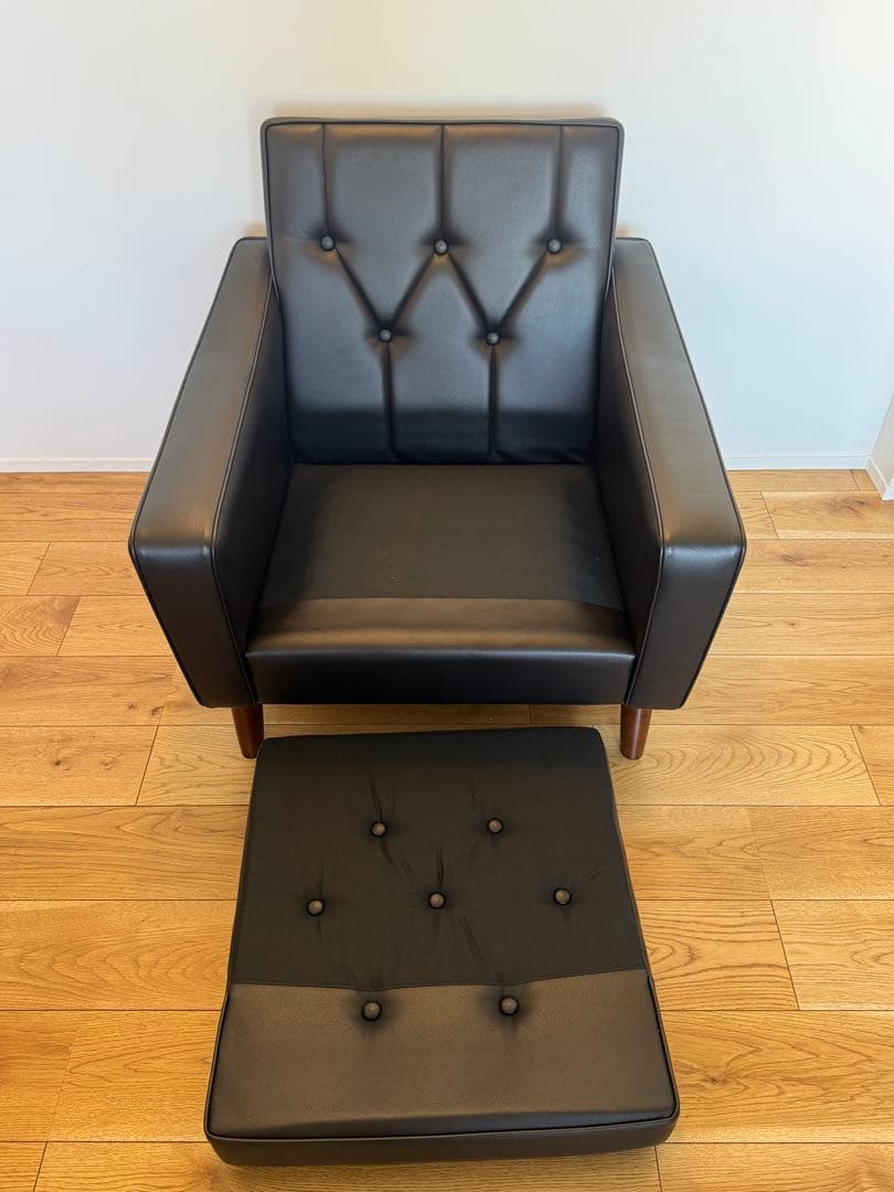 karimoku カリモク ロビーチェア ソファ 1シーター ブラック