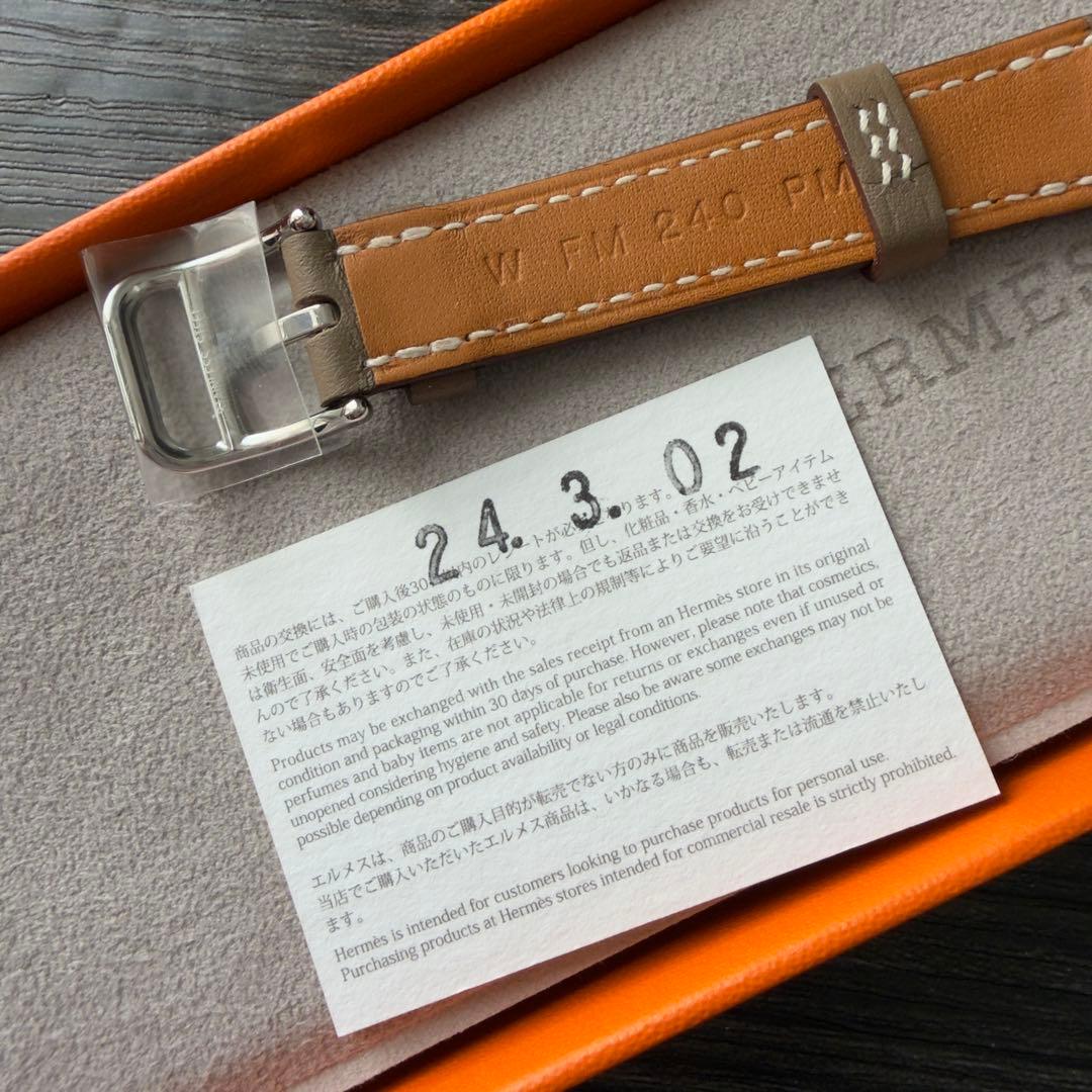 3003 未使用　Apple Watch エルメス　エトゥープ　二重　レザー