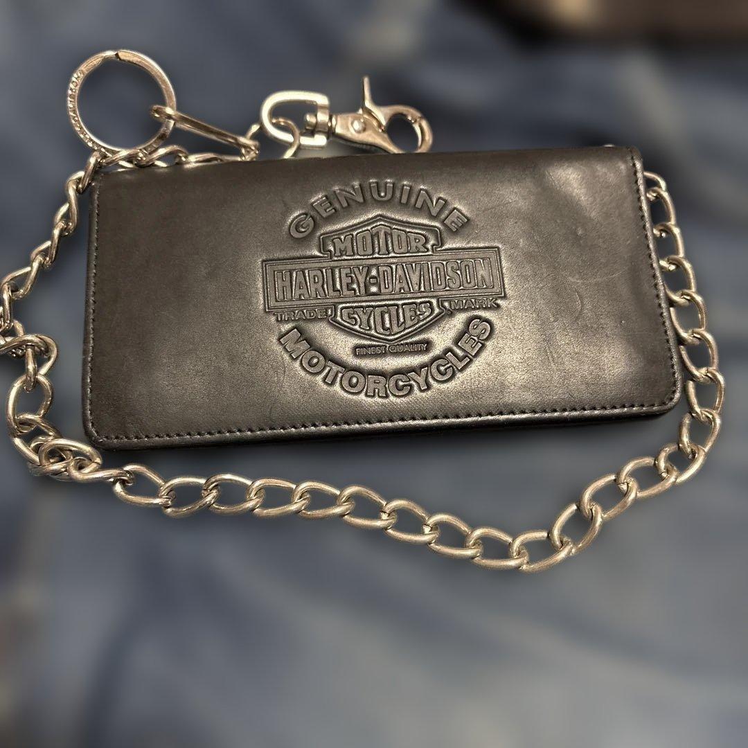 ハーレーダビッドソン　純正　ウォレット　アメリカ製　ブラック