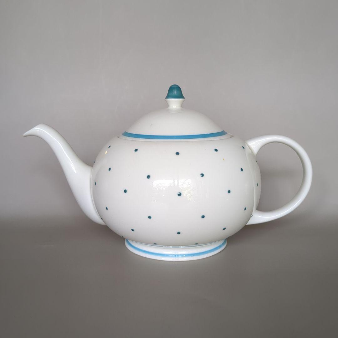 スージークーパー　レイズドスポット　ブルー　ティーセット　ティーポット・トリオ他