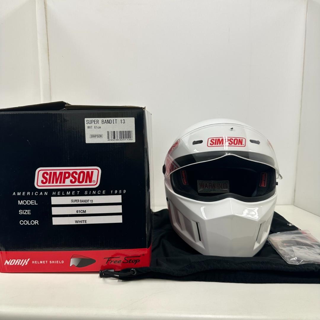 SIMPSON シンプソン ホワイト スーパーバンディット フルフェイス