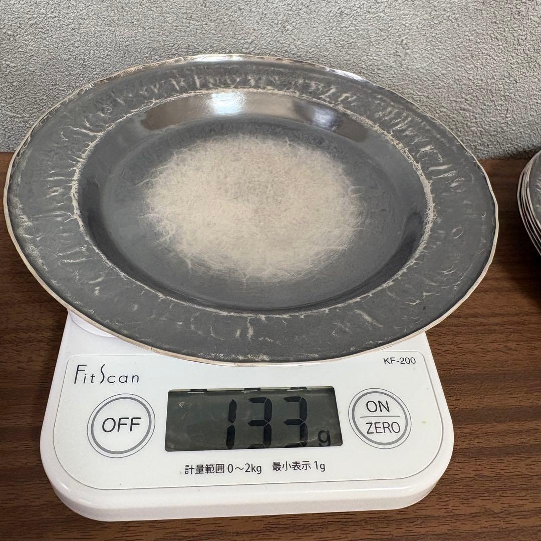 純銀　青海盆　一晃齋　6枚セット