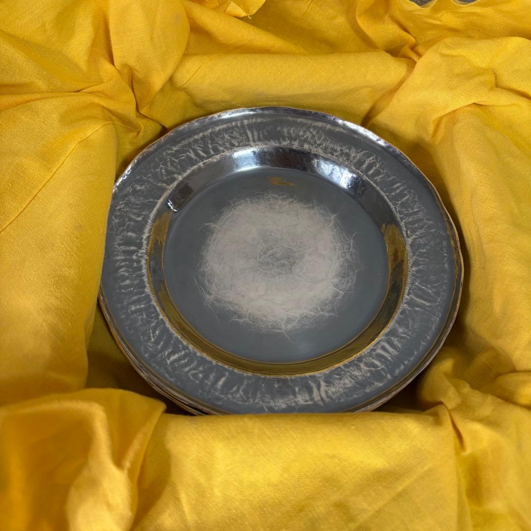 純銀　青海盆　一晃齋　6枚セット