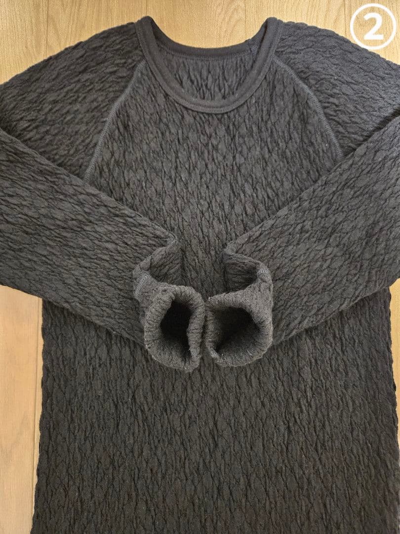 【ひだまり】エベレスト　紳士用　長袖　ブラック　M　2枚セット