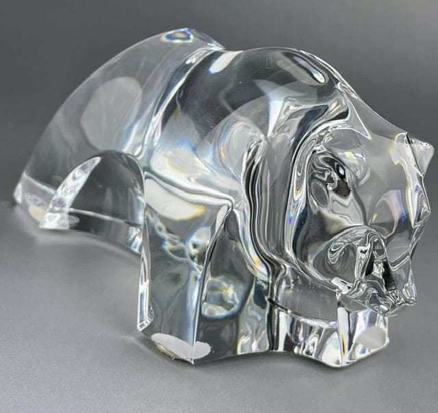 【美品】バカラ 熊 くま ベアー ぺーパーウェイト フィギュリン 置物 オブジェ