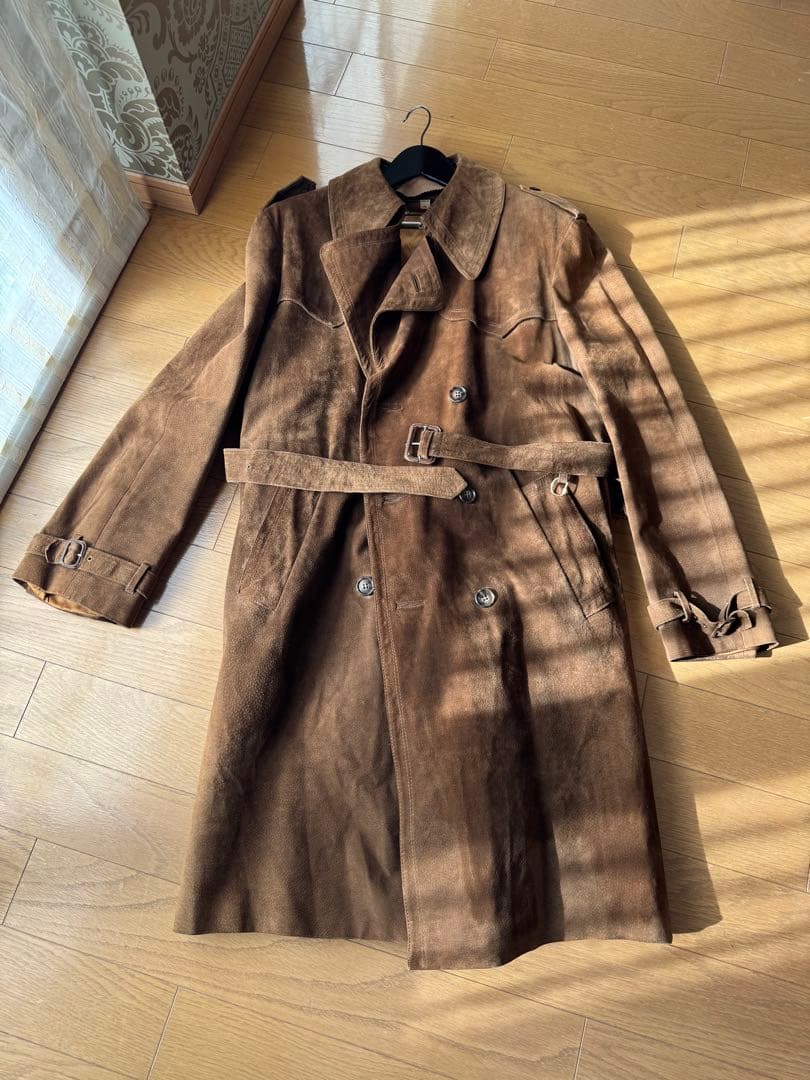 HOLT RENFREW 豚革 トレンチコート 44