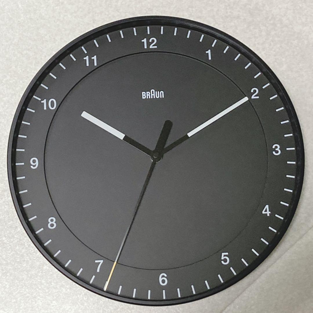 BRAUN Wall lock BC17B 壁掛け時計　シンプル　黒