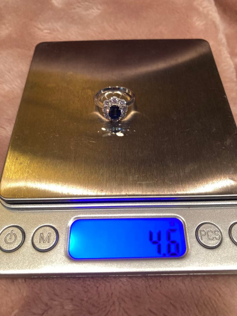 非加熱サファイア リング