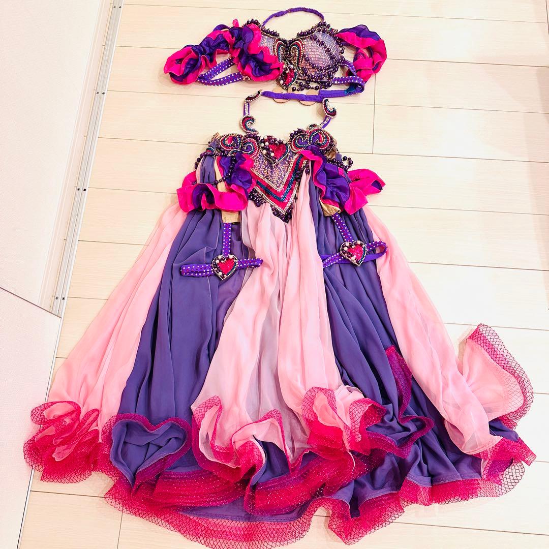Halla ベリーダンス衣装　ピンクと紫