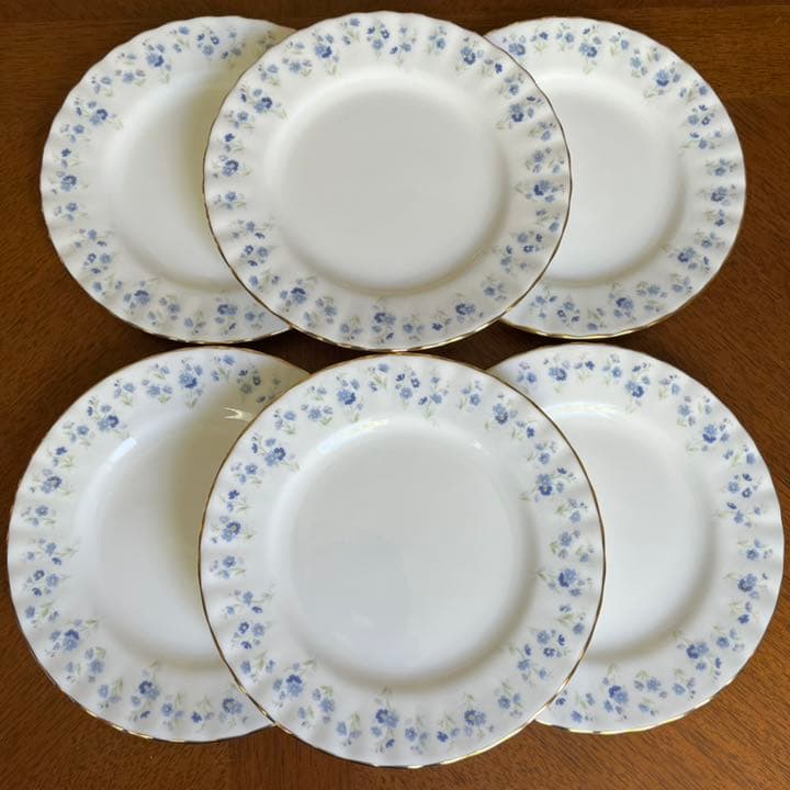 【未使用美品】ロイヤルアルバート ★勿忘草・メモリーレーン★パーティセット