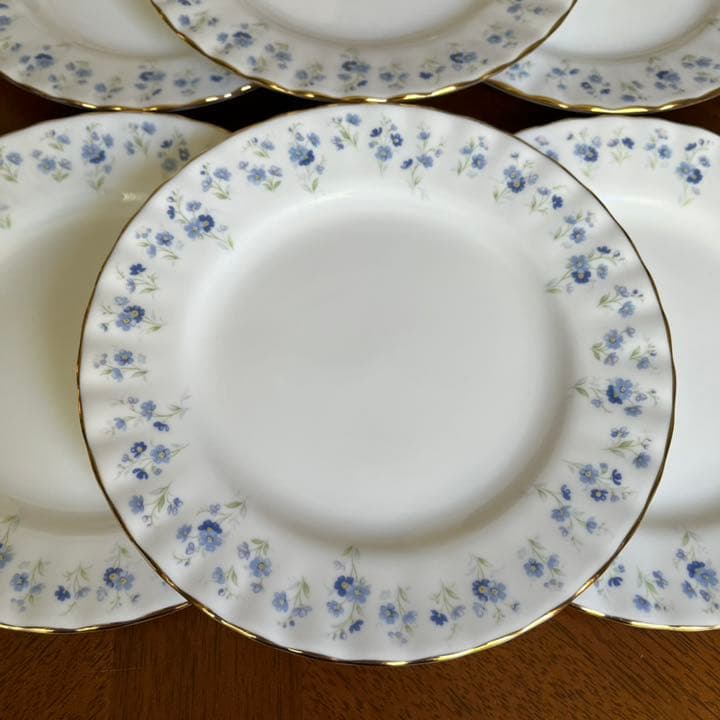 【未使用美品】ロイヤルアルバート ★勿忘草・メモリーレーン★パーティセット