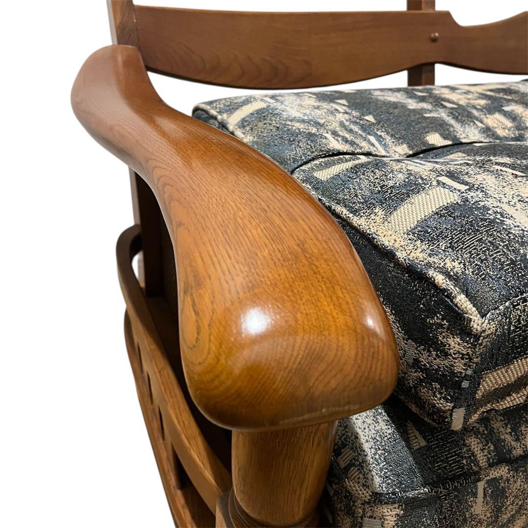 カリモク家具　コロニアル　3人掛け　オールドカリモク　ソファ　ラタン