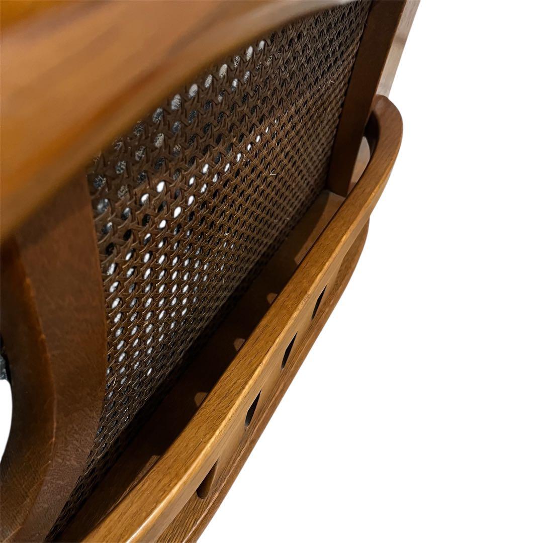 カリモク家具　コロニアル　3人掛け　オールドカリモク　ソファ　ラタン