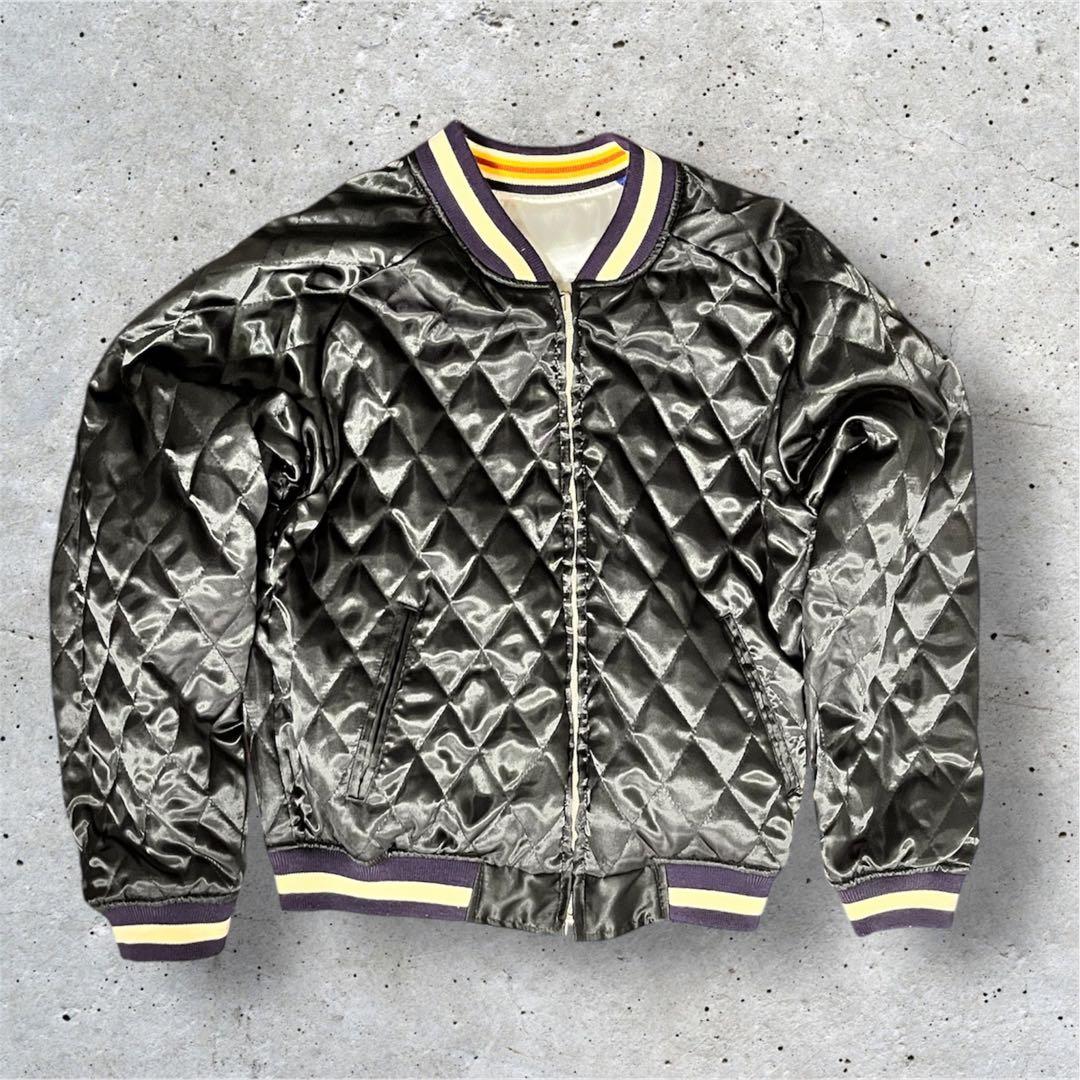 希少　PEAK'D YELLOW リバーシブル スカジャン　短丈アウター　刺繍