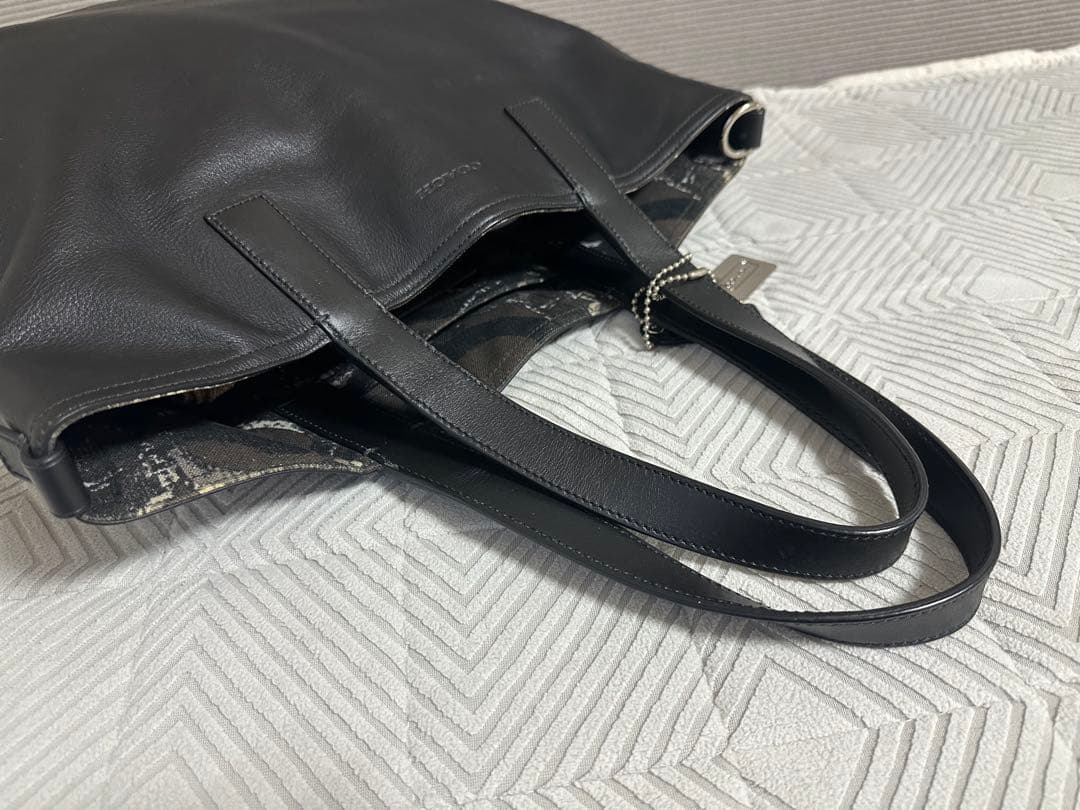 coach トートバッグ ブリーカー レガシー リバーシブル レザー黒