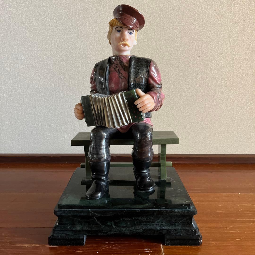 ロシア　貴石　置物　レア