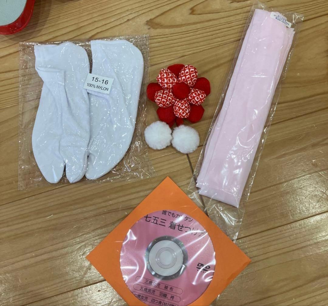 七五三 着物セット 赤い花柄