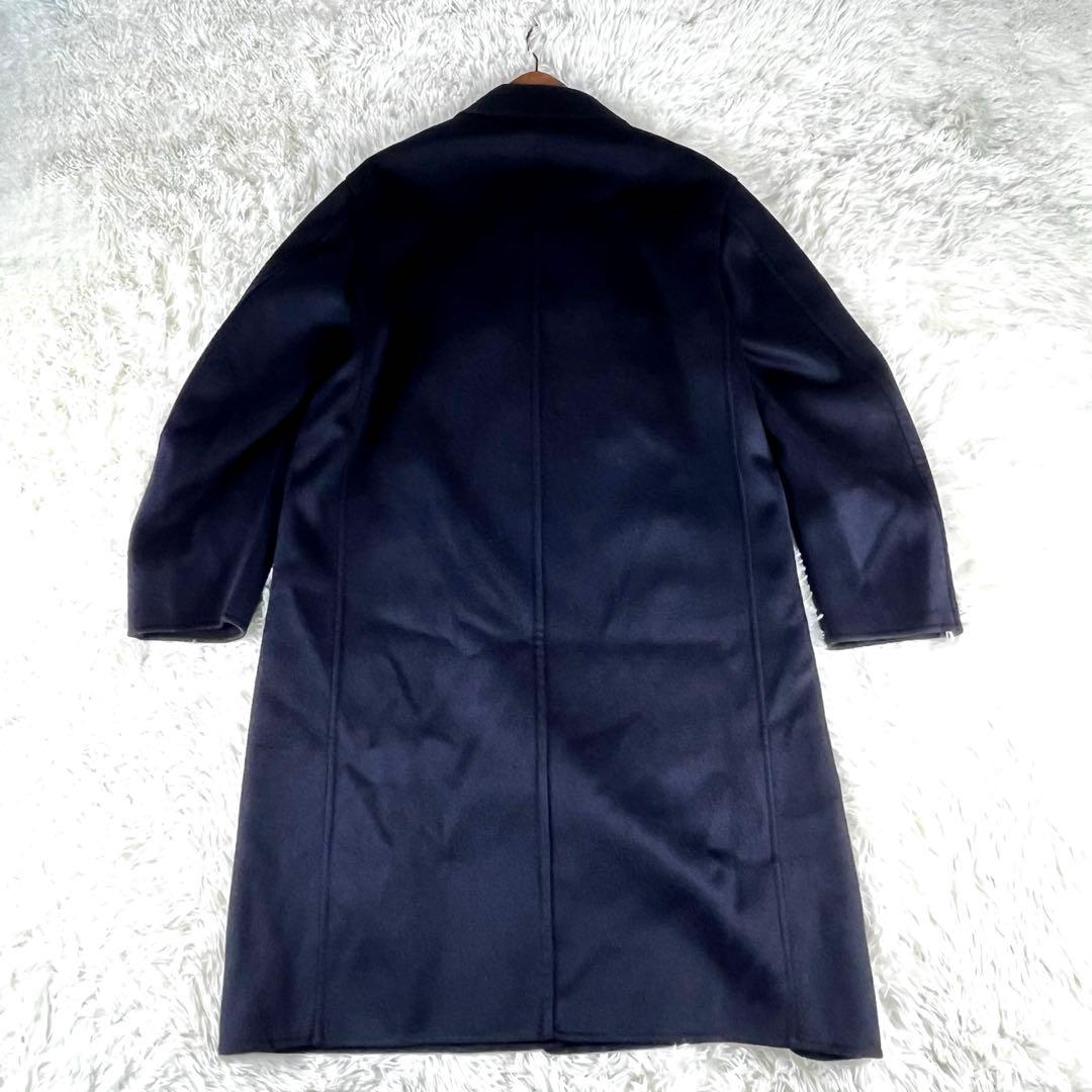 ユニクロ+J ウールカシミヤ ブレンド チェスターコート 濃紺 M