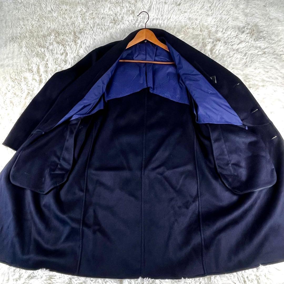 ユニクロ+J ウールカシミヤ ブレンド チェスターコート 濃紺 M